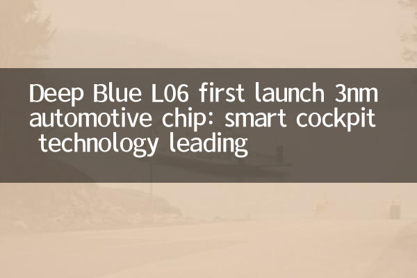 Bleu Deep L06 First Launch 3NM Chip automobile: Smart Cockpit Technology Leading
