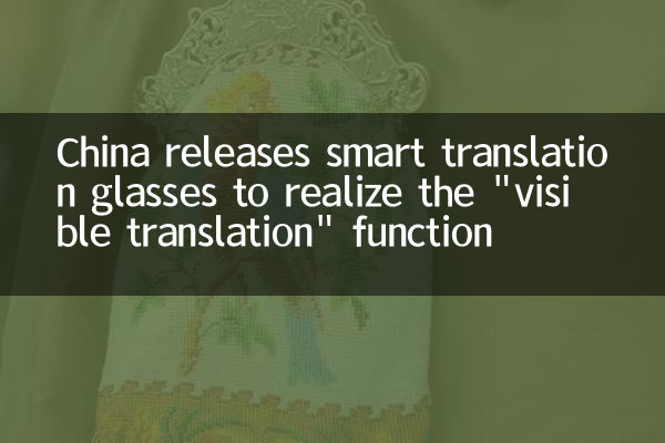 La Chine libère des lunettes de traduction intelligente pour réaliser la fonction 