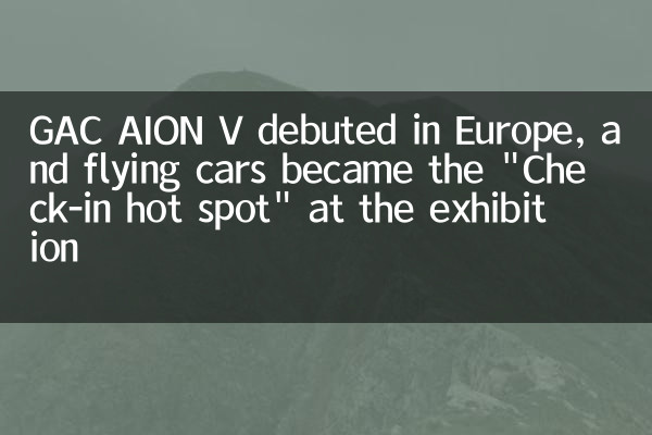 Gac Aion V a fait ses débuts en Europe, et les voitures volantes sont devenues le 