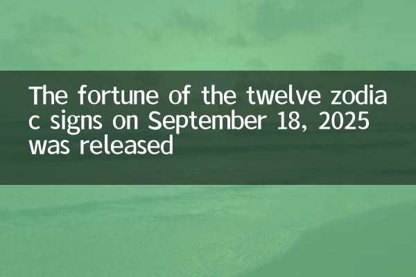 La fortune des douze panneaux du zodiaque le 18 septembre 2025 a été libéré