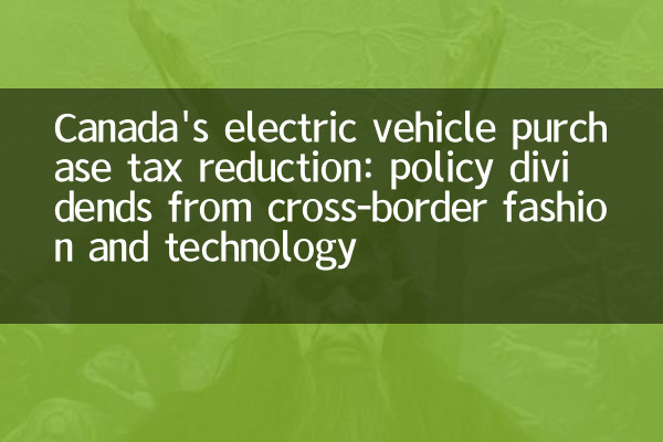 Réduction de la taxe d'achat des véhicules électriques du Canada: dividendes politiques de la mode et de la technologie transfrontalières