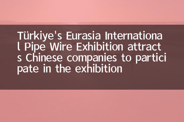 L'exposition internationale de pipe internationale Eurasia de Türkiye attire les entreprises chinoises à participer à l'exposition