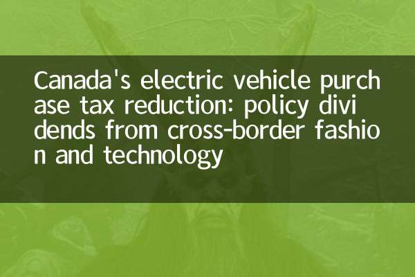 Réduction de la taxe d'achat des véhicules électriques du Canada: dividendes politiques de la mode et de la technologie transfrontalières