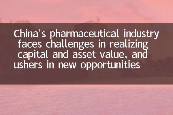 L'industrie pharmaceutique chinoise est confrontée à des défis pour réaliser la valeur des capitaux et des actifs, et inaugure de nouvelles opportunités